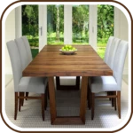 wood table design ideas android application logo